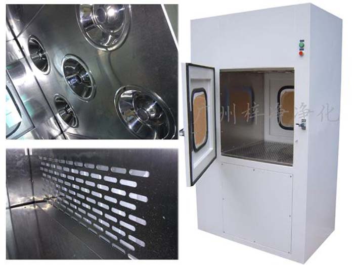 風淋傳遞窗吹淋后的氣流通過高效過濾器，如HEPA過濾器，進一步過濾掉微小的塵埃和微生物。